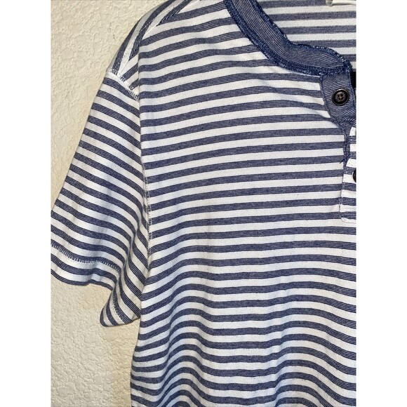 Abercrombie & Fitch henley muscle Mens Shirt M Striped 90s y2k vintage - Picture 5 of 7